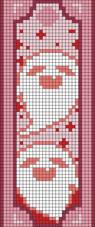 Pixel Art Pattern Wallpaper, Cross Stitch Patterns Bracelet, Pixel Art Rectangle, Alpha Patterns Genshin Impact, Genshin Impact Alpha Pattern, Grid Art Pattern, Tapestry Pixel Art, Genshin Cross Stitch Pattern, Alpha Bracelet Pattern Anime