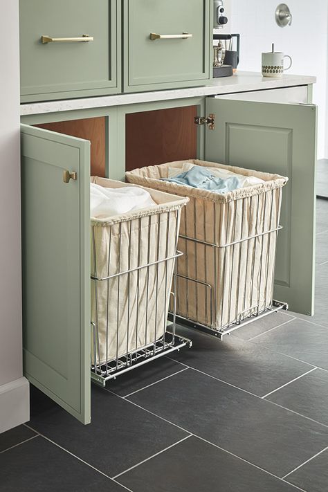 Diamond at Lowes - Organization - Linen Closet with Removable Hamper Laundry Room Hamper, Bathroom Hampers, Laundry Room Renovation, Laundry Design, Laundry Room Inspiration, Laundry Room Remodel, Bathroom Closet, Laundry Room Diy, Laundry Room Storage