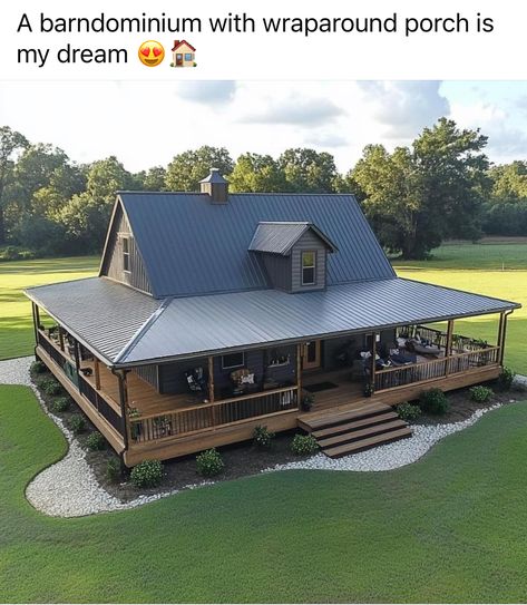 Lottery Dreams, Wrap Around Porches, House With Land, Star Valley, Silo House, Wraparound Porch, Barn House Design, Amazing Houses, It's Complicated