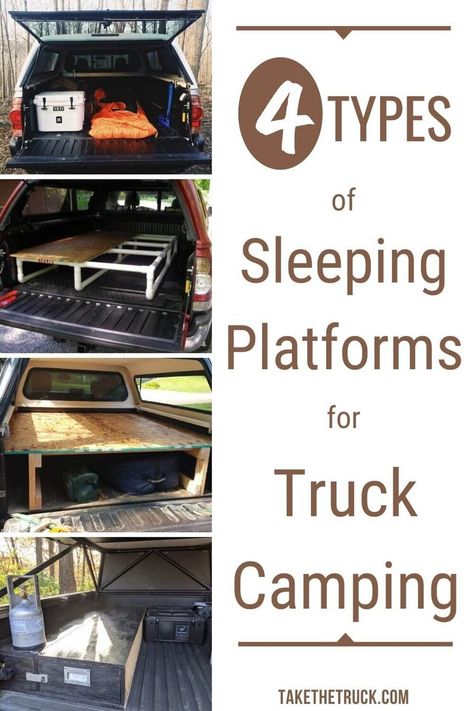 Diy Truck Camping, Truckbed Camper Diy, Truck Bed Camping Setup, Truck Tent Camping Ideas, Camping In The Back Of A Truck, Pick Up Camping, Truckbed Camping, Truck Bed Camping Diy, Truck Camper Shell Ideas