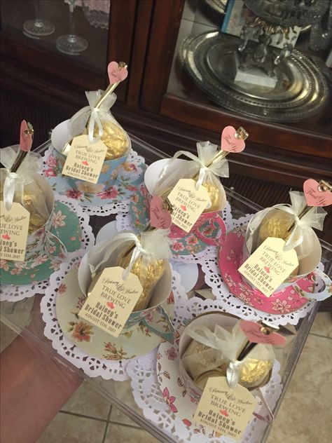 Paper teacup favors Yea Party Favors, Tea Cup Party Favors, Tea Party Souvenirs Gift Ideas, Tea Party Favors For Women, Teacup Favors, Teacup Party Favors, Wedding Tea Cups, Tea Party Bridal Shower Favors, Tea Party Wedding Shower