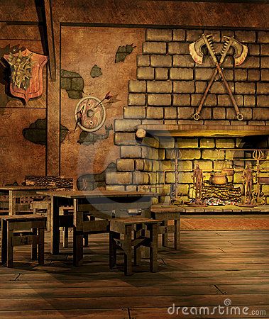 Tavern Fireplace, Fantasy Tavern, Medieval Bedroom, Tavern Decor, Dnd Room, Fantasy Environment, Environment Projects, Nerd Cave, Dnd Ideas