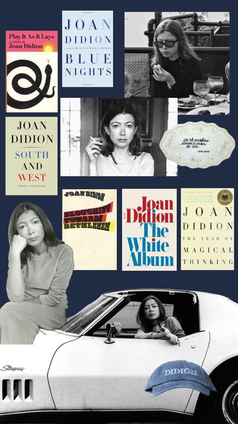 Joan Didion 🤍 Joan Didion Aesthetic, Joan Didion Books, Joan Didion, I Love Books, Love Book, Book Nerd, Looking Up, Aura, Books To Read