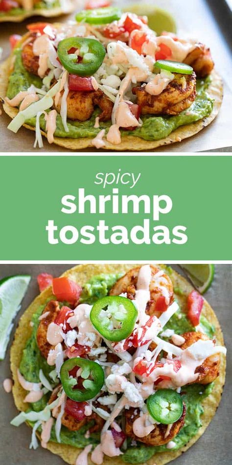 Shrimp Tostadas Mexican, Shrimp Tostada, Shrimp Bites, Best Fish Taco Recipe, Shrimp Tostadas, Boil Recipes, Salted Shrimp, Asian Steak Bites, Latin Dishes