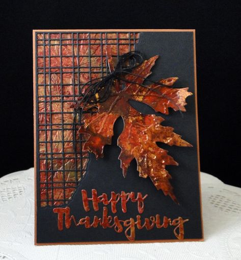 Fall 2023 Fall Card Ideas, Soft Seedlings, Thanksgiving Cards Handmade, Fall Greeting Cards, Vintage Leaves, Autumn Cards, Everyday Cards, Tim Holtz Cards, Fall And Thanksgiving