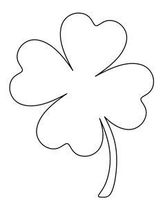 Four Leaf Clover Template, Shamrock Printable, Shamrock Template, St Patricks Crafts, Clover Pattern, Clover Tattoos, Leaf Template, St Patrick's Day Crafts, Diy Buttons