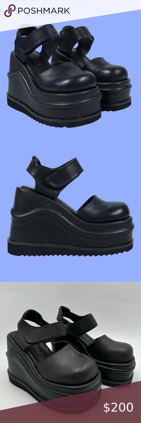 UNIF Wave Platform Unif Shoes, Cozy Fits, Soft Leather, Ankle Strap, Size 6, Heels, Plus Fashion, Leather, Fashion Tips