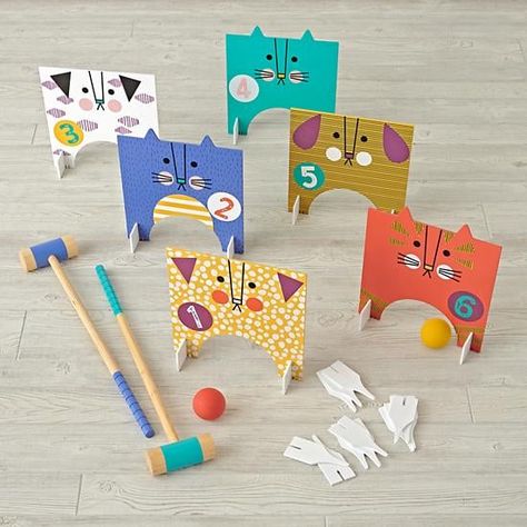 Indoor/Outdoor Pet Croquet Croquet Set, The Land Of Nod, Handmade Wooden Toys, Toy Gifts, Hand Crafts For Kids, Land Of Nod, Children Toys, How To Make Paper Flowers, Backyard Games