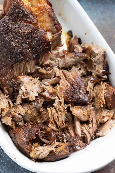 This Easy Pork Roast In Oven Recipe is a great way to get falling apart pulled pork the old fashioned way. No need for a pressure cooker or slow cooker, just slow oven roasted pork. #easydinnerideas #easydinnerrecipes #ketorecipes #ketodiet #whole30recipes #lowcarbrecipes #porkroastrecipes #porkroast Roast In Oven Recipe, Pork Shoulder Recipes Oven, Baked Pork Roast, Easy Pork Roast, Oven Roasted Pulled Pork, Roast In Oven, Pork Oven, Oven Roasted Pork, Pulled Pork Roast