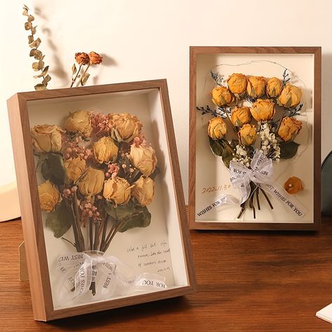 Dried Flower Decor, Memory Box Frame, Photo Display Board, Glass Picture Frames, Vintage Photo Frames, Flower Shadow Box, 3d Shadow Box, Picture Frame Sets, Glass Pictures