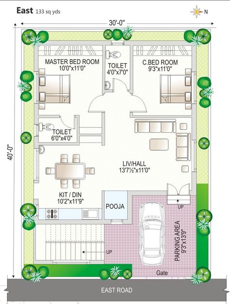 Floor Plan Navya Homes At Beeramguda Near Bhel Hyderabad House 30x50 House Plans, 20x30 House Plans, West Facing House, 20x40 House Plans, 30x40 House Plans, 2bhk House Plan, House Plans With Photos, Indian House Plans, Little House Plans