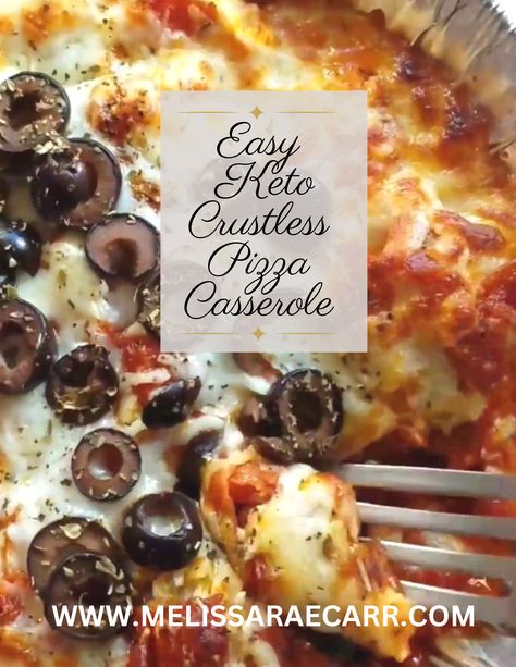 Easy Low Carb Keto Crustless Pizza Casserole Recipe Crustless Pizza Bake, Crustless Pizza Casserole, Keto Crustless Pizza, Pizza Casserole Recipe, Keto Dinner Recipe, Crustless Pizza, Dinner Board, Easy Keto Dinner, Low Carb Marinara