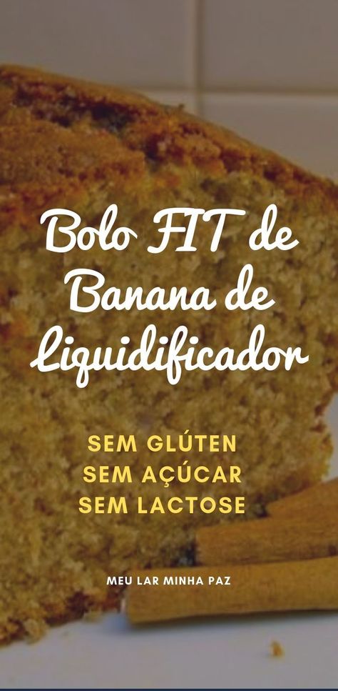 Bolo de banana Fit massa de aveia - Bolo Fit de Banana: não vai leite, nem açúcar nem farinha! Confira os ingredientes desse bolo de banana saudável de liquidificador, sem glúten, sem lactose e sem açúcar. Perfeito para quem está de dieta ou tem intolerância alimentar ! #glutenfree #bolo #fit #receitafit #dieta #sugarfree #receita Banana Diet, Bolo Fit, 140 Pounds, Sem Lactose, Proper Nutrition, Healthy Food Choices, Healthy Nutrition, Healthy Foods To Eat, Nutrition Recipes