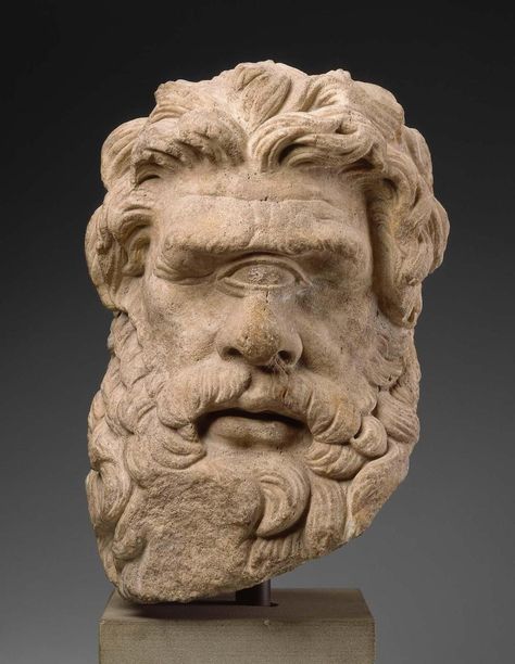 Head of Polyphemos. DATE: ABOUT 150 B.C. OR LATER. MFA Boston. Memorial Tattoo Designs, Female Warrior Tattoo, Island Tattoo, Boston Museums, Tattoo Photography, Greek Tattoos, Roman Art, Greek Art, Classical Art