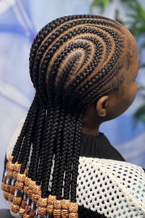 Kids Cornrows Braided Back Cornrow Hairstyles, Cornrow For Natural Hair, Cornrows Hairstyles For Natural Hair, Cute Natural Cornrow Hairstyles, Cornrow Short Hairstyles, Easy Hairstyles For Kids For School, Back To School Hairstyles Cornrow, Canerow Hairstyles For School, Cornrow Back Braid Styles