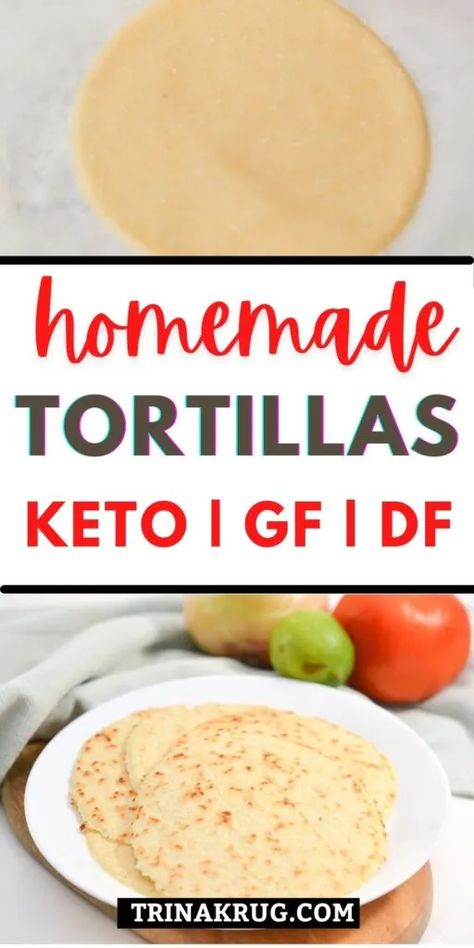 Keto Tortillas - Trina Krug Low Carb Tortilla Recipe, Keto Tortilla Recipe, Tortillas Keto, Low Sugar Dinners, Keto Tortilla, Gut Recipes, Low Sugar Diet Recipes, Healthy Low Fat Recipes, Low Carb Soup Recipes