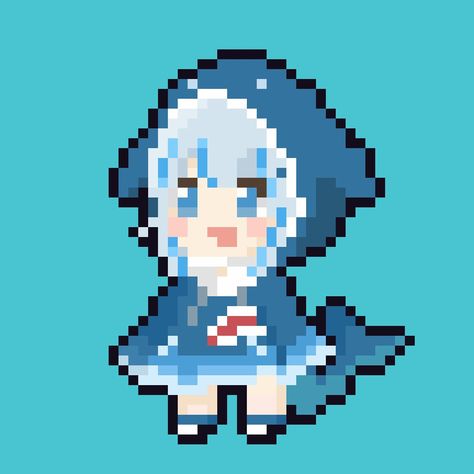 Hololive Minecraft, Vtuber Pixel Art, Hololive Pixel Art, Pixel Art Characters 32x32, Anime Pixel Art 32x32, Pixelart Anime, Pixelart Character, 32x32 Pixel Art, Anime Pixel