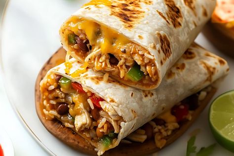 Easy Slow Cooker Chicken Burritos Chow Fun Recipe, Burrito Recipe Chicken, Homemade Italian Meatballs, Broccoli Pasta Recipe, Easy Slow Cooker Chicken, Slow Cooked Chicken, Classic Appetizers, Chicken Burritos, Burritos Recipe