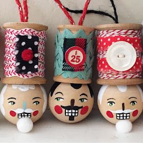 Cotton Reel Craft, Paper Crown, Wood Peg Dolls, Paper Crowns, Nutcracker Ornaments, Creative Hub, Christmas Favorites, Vintage Christmas Ornaments, Arts And Crafts Supplies