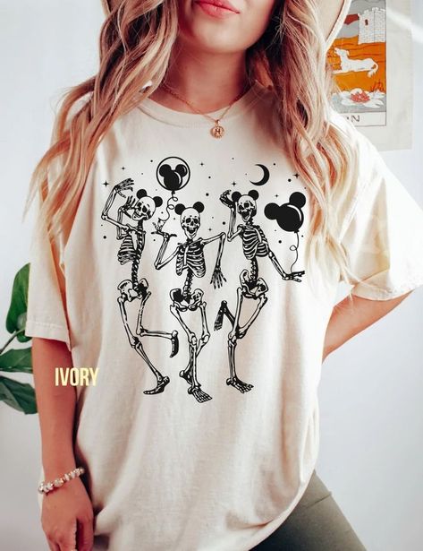 Disney Skeleton Comfort Shirt Skull Dancing, Disney Skeleton, Halloween Pregnancy Shirt, Funny Pregnancy Shirts, Disney Halloween Shirts, Funny Pregnancy Announcement, Pregnant Halloween, Fall Graphic, Dancing Skeleton