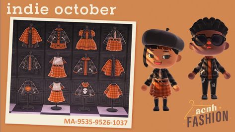 Acnh Halloween Code, Halloween Inspired Outfits, Acnh Fashion, Animal Crossing Memes, Decorating Bookshelves, Animal Crossing Qr Codes Clothes, Animal Crossing Characters, Halloween Express, Animal Crossing Villagers