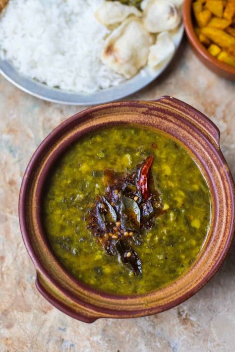 Emerald Dal, Tarka Dal Recipes, Andhra Pappu Recipe, Pappu Recipe, White Urad Dal Recipes, Dal Fry Jeera Rice Recipe, Jeera Rice And Dal Fry, Sorrel Recipe, Sorrel Soup