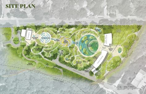 Hoerr Schaudt | Atlanta Botanical Garden Expansion Master Plan Master Plan Architecture Concept, Master Plan Landscape Architecture, Concept Landscape, Site Development Plan, Small Water Gardens, Midtown Atlanta, First Garden, Garden Site, Atlanta Botanical Garden