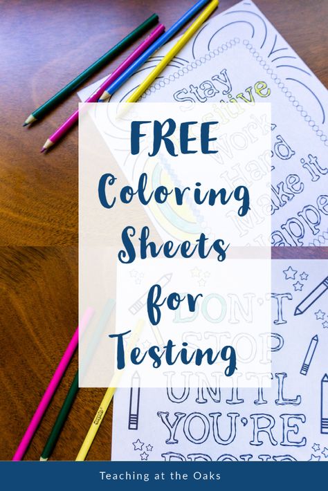 Earlier this week, I wrote about ways to get students excited about testing and mentioned my Motivational Coloring sheets as an easy activity to fill students with positive thoughts and help them relax. Continue reading to see 5 ways you can use these sheets in your room. #testing #elementarymath #teacherlife #3rdgrade Testing Week Activities, State Testing Encouragement Free Printable, After Testing Activities For Students, Preschool Testing Sheets, Testing Inspiration For Students, Testing Affirmations For Students, After State Testing Activities, Standardized Testing Motivation, Staar Test Motivation