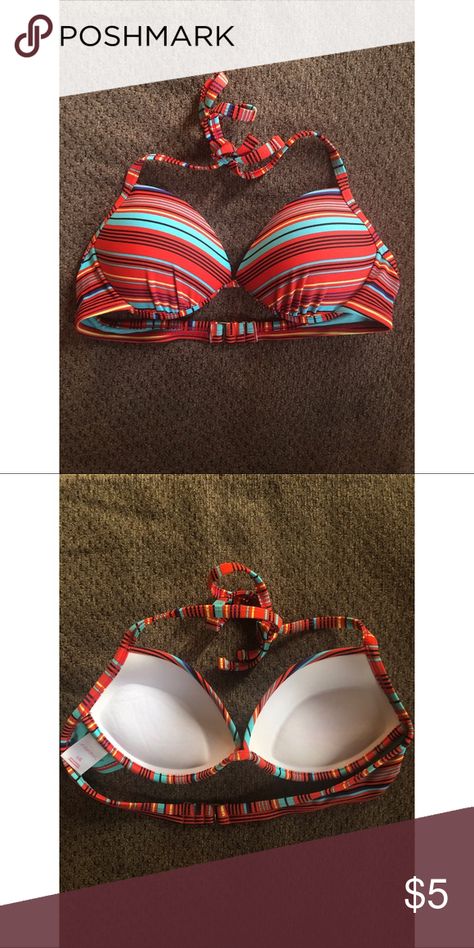 Women’s push up bikini top Push Up Pads, Neck Strap, Tie Neck, Back Strap, Flash Sale, Festival Bra, Push Up, Size Large, Plus Outfits