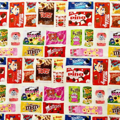 Candy Fabric Pouches Fabric Food Storage Bags Fabric Cartoon Fabric 100% Cotton Fabric By The Half Yard CUT TO ORDER. Please note, if you order more than 1/2 yard fabric we will cut based on the measurements from your order placed in one continuous piece, unless stated otherwise! ☺️ Sizes: 1/2 Yard -18"x43" 1 Yard -36"x43" Width: 43 Inches Content: 100% Cotton Weight: 180g/ yard Care: Machine wash gentle cold, non-chlorine bleach, tumble dry low, warm iron Can be used for any quilting or sewing project. Made of 100% cotton, you can coordinate these fabrics by color or theme to make any quilt or project personally your own. Use for quilting, pillows, apparel, accessories, aprons, or anything you can think of.