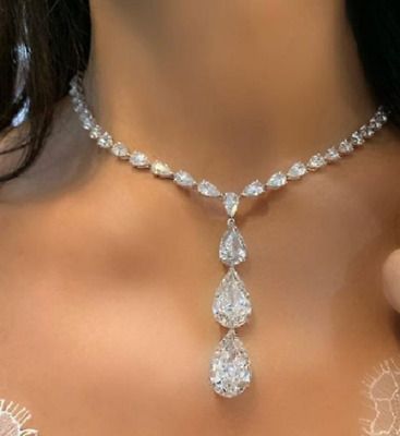 Delicate Diamond Necklace, Real Diamond Necklace, Neck Pieces Jewelry, Bridal Jewels, Expensive Jewelry Luxury, Tear Drops, Jewelry For Sale, Diamond Jewelry Necklace, Sparkly Things