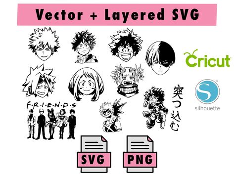 Anime Cricut, Hero Anime, Svg Anime, Anime Svg, Anime Designs, Cartoon Svg, Happy Graduation, Hand Drawn Vector, One Piece Luffy