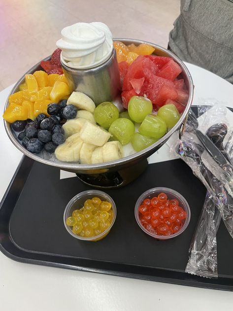 🍧 Escape the NYC heat with Bingsoo at Heuk Hwa Dang, a refreshing, fruit-filled Korean dessert! This sweet treat is a must-try for dessert lovers and foodies alike. Click to learn more and indulge your sweet tooth! 🍓🍑 Fruity Dessert, Korean Dessert, Fruity Desserts, Delicious Treats, Ice Cubes, Sweet Treat, Fresh Fruit, Yummy Treats, Sweet Tooth