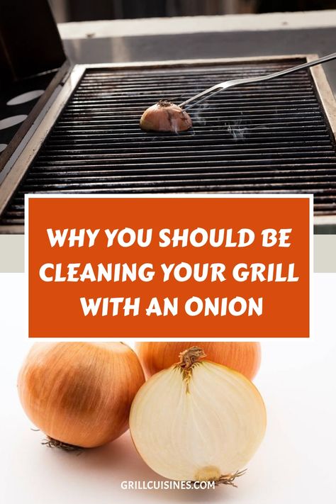 Did you know that onions can be used as a cost-effective and safe option for cleaning your grill grates? Skip the traditional cleaners or DIY solutions and grab a yellow or white onion to efficiently tackle those greasy grates before your next barbecue. #easygrillcleaning#cleaningbbqgrillgrates#cleaninggrillgrateseasy#grillinghacks Clean Grill Grates, Celery Juice Benefits, Grilled Desserts, Diy Grill, Easy Grilling, I Grill, Grilled Onions, Grilling Tips, Clean Grill