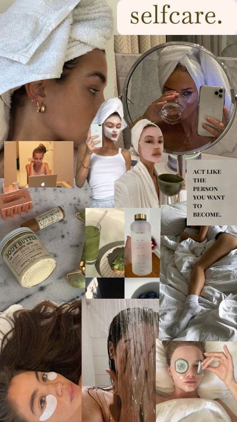 That Girl Self Care Aesthetic, Girly Self Care Aesthetic, Clean Girl Self Care, Self Care Moodboard, Self Care Collage, Self Care Brand, Self Care Shopping, Self Care Aesthetic Pictures, Aesthetic Self Care