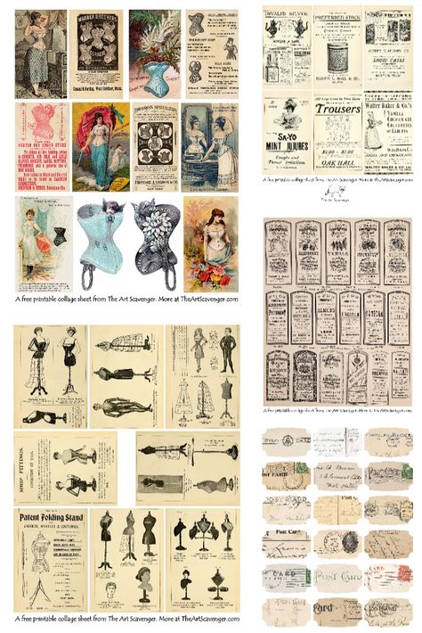 Digital Collage Sheets Free Ephemera, Digital Journal Pages Free, Journal Ephemera Free Printable, Junk Journal Paper Free Printable, Black And White Ephemera Free Printables, Free Art Journal Printables, Free Junk Journal Ephemera, Scrapbook Materials Printable, Free Junk Journal Printables Templates