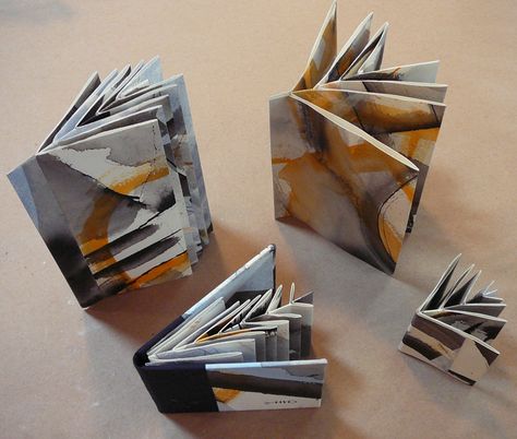 Hedi Kyle, Homemade Books, Bookbinding Tutorial, Accordion Book, Bookmaking, Folded Book Art, Book Sculpture, Handmade Book, Book Folding