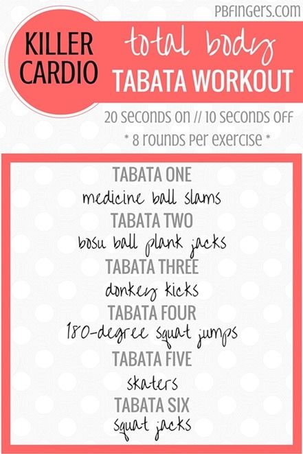 Cardio Tabata Workout Total Gym Workouts, Pyramid Workout, Peanut Butter Fingers, Butter Fingers, Tabata Workout, Plank Jacks, Workout Routines For Women, Killer Body, Tabata Workouts