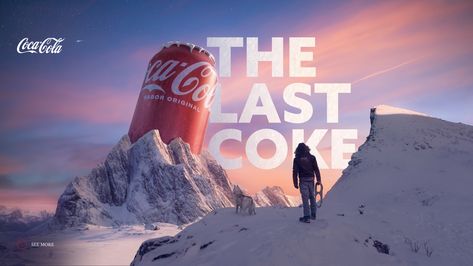 THE LAST COKE - COCA COLA - MATTE PAINTING on Behance Coke Creative Ads, Matte Painting Ideas, Sun Set Sky, Social Media Clothes, Matt Painting, Coca Cola Poster, Coke Ad, Magazine Design Cover, Visual Advertising