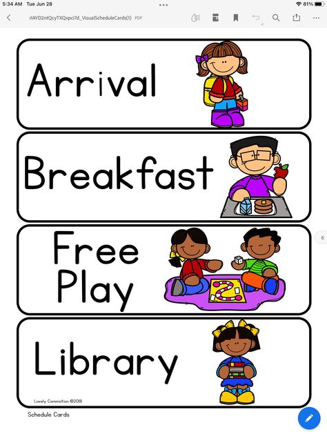 Visual Daycare Schedule, Classroom Routines Preschool, Preschool Classroom Labels, Visual Schedule Preschool, Classroom Schedule Cards, Preschool Rules, Reading Comprehension Kindergarten, Classroom Schedule, Preschool Schedule