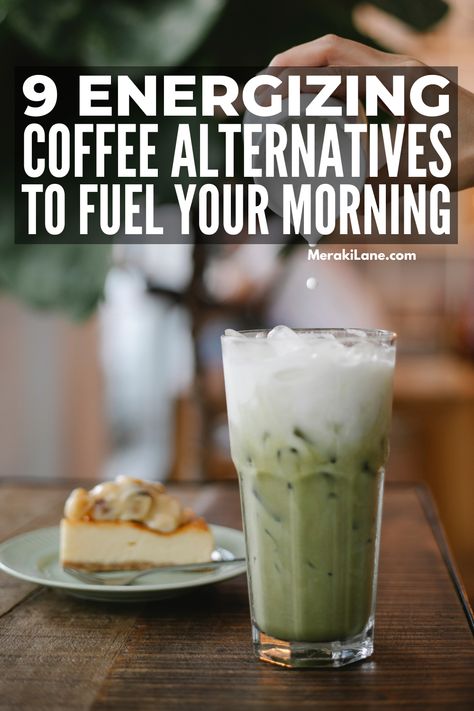 Healthy Morning Drinks, Caffeine Alternatives, Coffee Alternative Healthy, Energy Drink Recipe, Caffeine Free Drinks, Golden Milk Latte, Natural Energy Drinks, Herbal Coffee, Healthy Energy Drinks