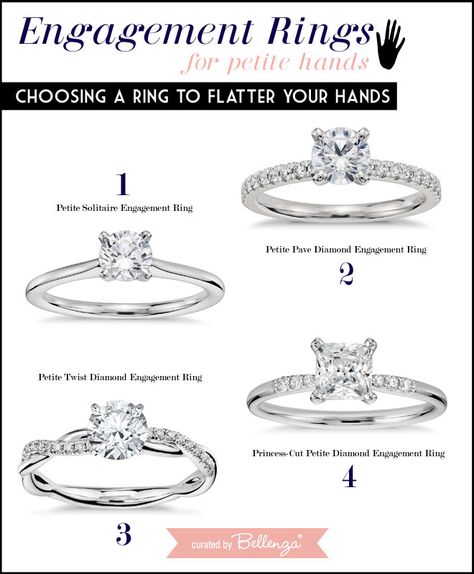 Would you wear a dress that doesn't suit your body type? Then, the same appllies to wearing a ring that flatters your hands! http://www.bellenza.com/wedding-ideas/bridal-style/choose-engagement-ring-flatters-hands.html Engagement Rings Modern Classic, Engagement Rings For Short Fat Fingers, Wedding Rings For Chubby Fingers, Engagement Rings For Chubby Fingers, Choosing Engagement Ring, Elegant Rings, Trinity Ring, Ring Inspo, Pave Diamond Engagement Rings