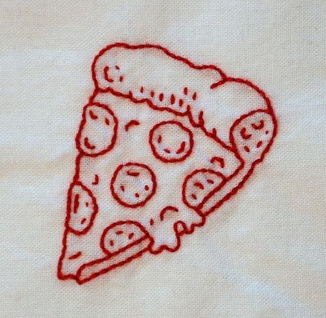 Pizza Crochet, Broderie Anglaise Fabric, Knitting Amigurumi, Clothes Embroidery Diy, Embroidery Shirt, Vintage Pop, Embroidery Tshirt, Sew Ins, Pola Sulam