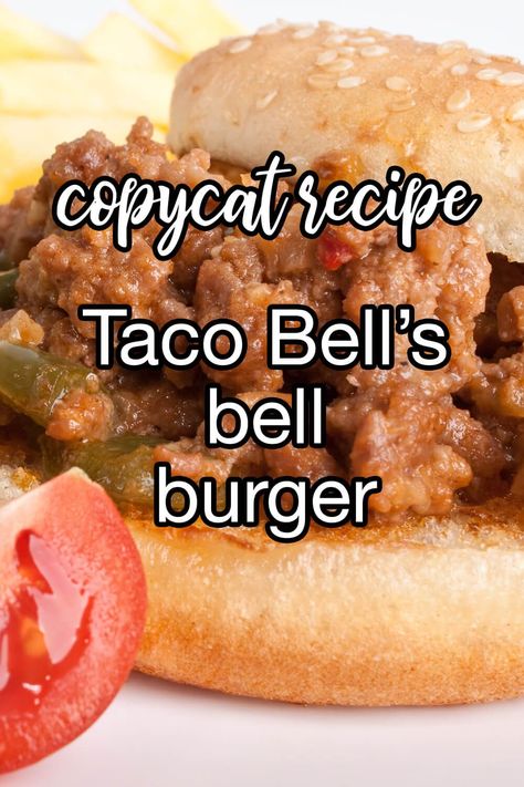 Copycat Taco Johns Taco Burger, Bell Burger Taco Bell, What A Burger Copycat, Taco Bell Bell Beefer Recipe, Taco Bell Meximelt Recipe, Taco Bell Meat Recipe, Taco Burgers Recipe, Taco Bell Near Me, Tuesday Meals