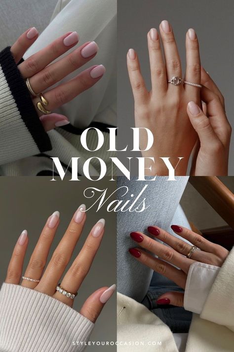 Are you looking for old money nails ideas? You’ll love this list of elegant and classy nails with a luxury old money aesthetic. See short and long nails, classic red and elevated nude nails, almond shape, square, and more nail design ideas! Old Money Nails, Money Nails, Sophisticated Nails, Soft Pink Nails, Elegant Nail Designs, Nude Nail, Nude Nail Designs, Beige Nails, Aesthetic Nails