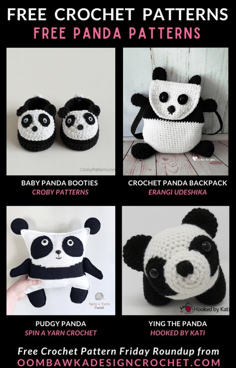 Crochet Patterns Slippers, Panda Slippers, Panda Pillow, Bear Patterns Free, Slippers Crochet, Bear Patterns, Panda Baby, Crochet Bear Patterns, Neutral Baby Gifts