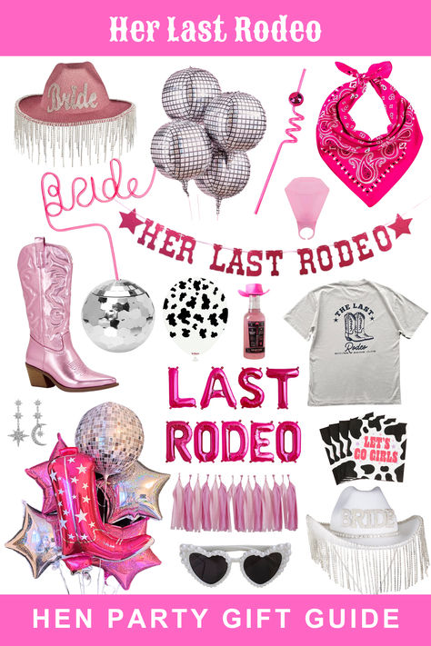 Saddle up for an unforgettable Last Rodeo hen party! Discover fun western-themed decorations, personalized accessories, and exciting games to give the bride-to-be a send-off she’ll never forget. From cowboy hats and boots to rustic decor and wild west photo props, we have everything you need to make this celebration a rootin’ tootin’ good time. Perfect for the bride who loves a country twist! 🤠🎉✨ #HenParty #LastRodeo #Bachelorette #PartyIdeas #BrideToBe #WesternTheme #HenDo Hens Party Last Rodeo, Country Hens Party, Cowboy Hens Party, Cowboy Hen Do, Last Rodeo Hens, Cowboy Theme Bachelorette Party, Cowgirl Hens Party, Bachelorette Party Last Rodeo, Hats And Boots