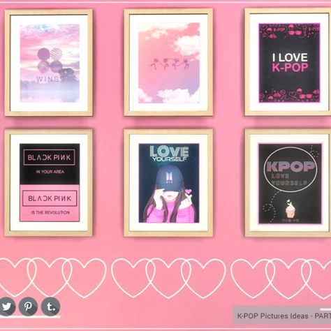 The Sims 4 Paintings. K-POP pictures with quotes.This Set incluses 12 pictures. 
 #housescc #house #CC #sims4cc #ccfinds #ts4cc #ts4lots #tsr #TheSimsResource #sims4 #thesims4 #Moniamay72 #thesims4 #architecture #thesims4builds #TSR #modern #design#TheSims4 #TheSimsResource #ShowUsYourBuilds #Moniamay72 #Sims4 #TSR Sims 4 Kpop Decor, K Pop Sims 4, Sims 4 Cc Kpop Lightstick, Sims 4 Kpop Idol Mod, Sims 4 Cc Posters Decor Kpop, Sims 4 Kpop Cc, Pink Tiles, Korean Aesthetic, Ts4 Cc