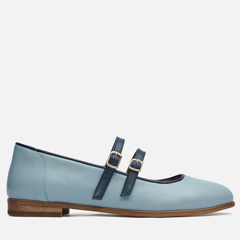 Blue Ballet Flats - Emily | Consciously handcrafted in Europe - Julia Bo - Women's Oxfords Blue Ballet Flats, Leather Industry, Zoo Wee Mama, Crystal Blue, Mary Jane Flats, Nappa Leather, Womens Oxfords, Leather Working, Flat Shoes Women