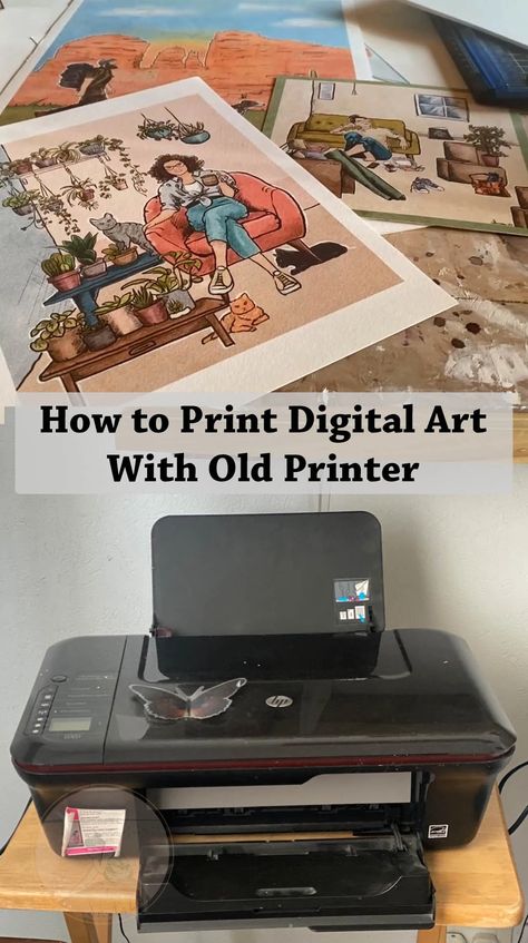 Print asrt at home with your printer and make it look good How To Make Digital Art Prints, Smart Products, Art At Home, Create Graphics, Easy Tutorial, Digital Art Prints, Creative Crafts, Printed Paper, Craft Stores